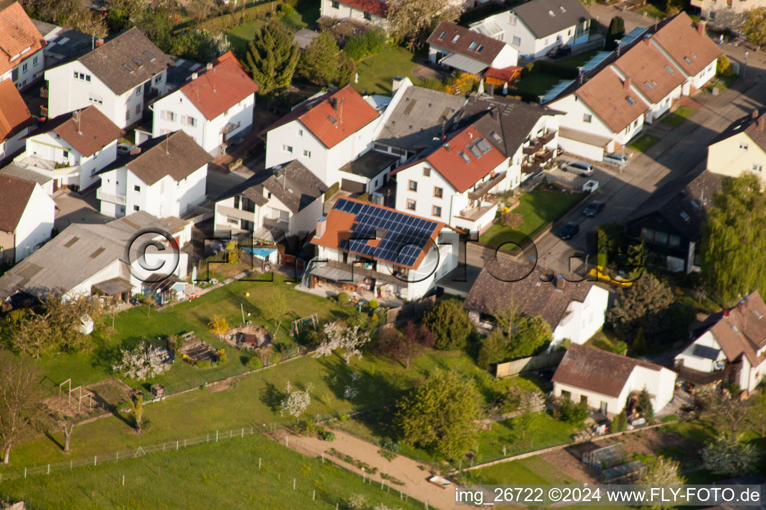 Quartier Stupferich in Karlsruhe dans le département Bade-Wurtemberg, Allemagne vue du ciel