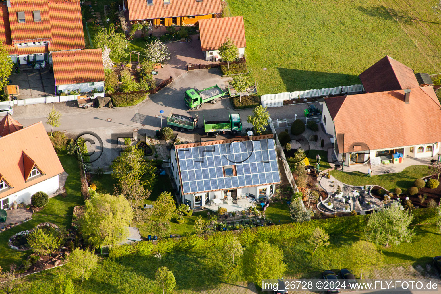 Quartier Stupferich in Karlsruhe dans le département Bade-Wurtemberg, Allemagne vu d'un drone