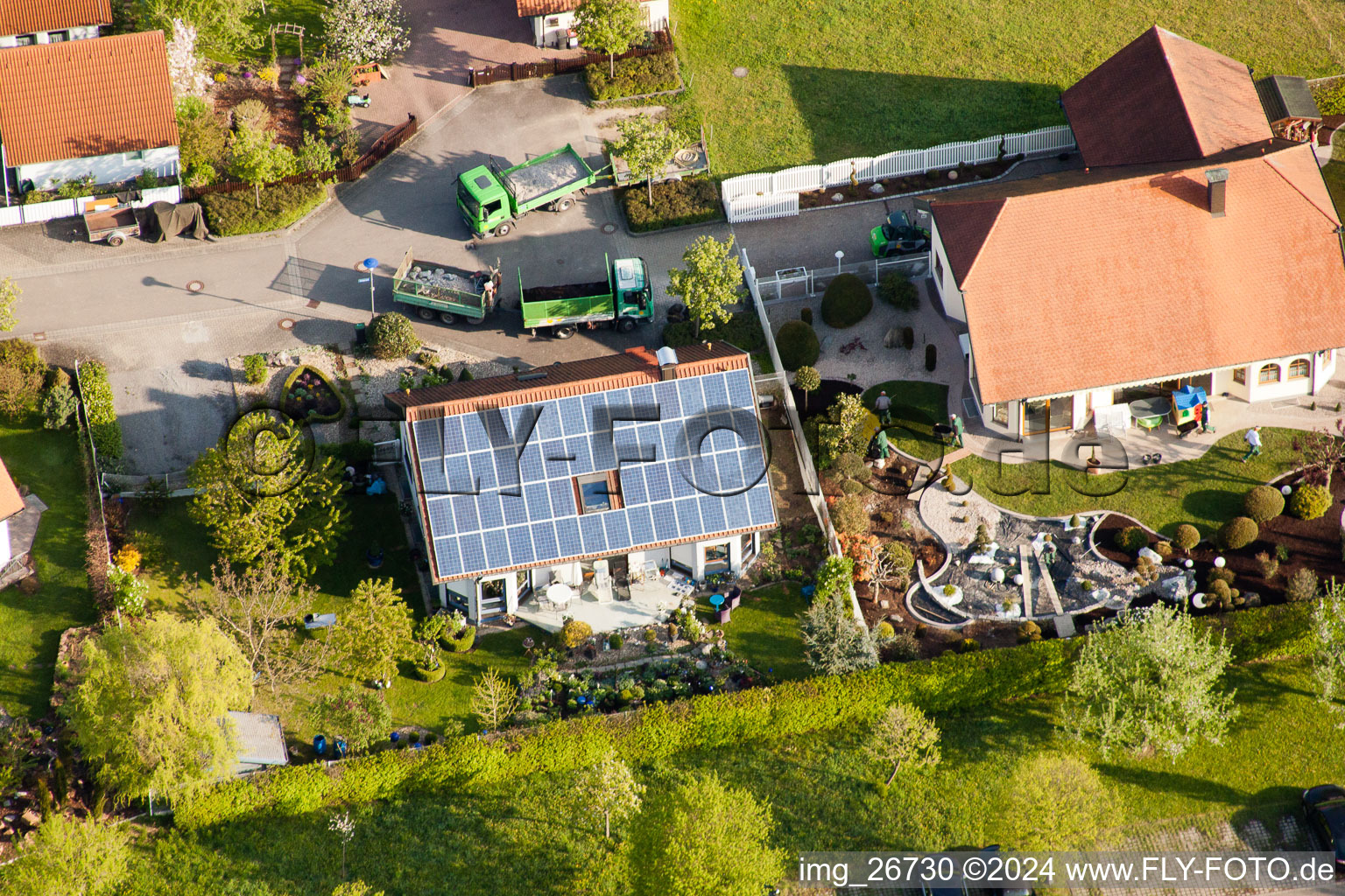 Vue aérienne de Quartier Stupferich in Karlsruhe dans le département Bade-Wurtemberg, Allemagne