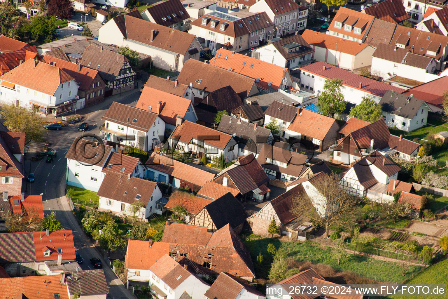 Vue oblique de Quartier Stupferich in Karlsruhe dans le département Bade-Wurtemberg, Allemagne