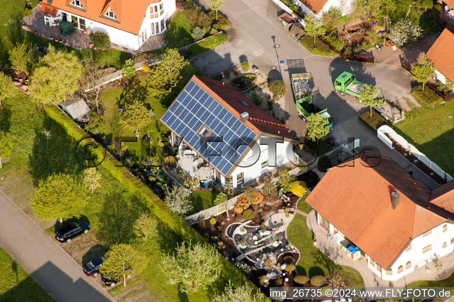 Quartier Stupferich in Karlsruhe dans le département Bade-Wurtemberg, Allemagne d'en haut