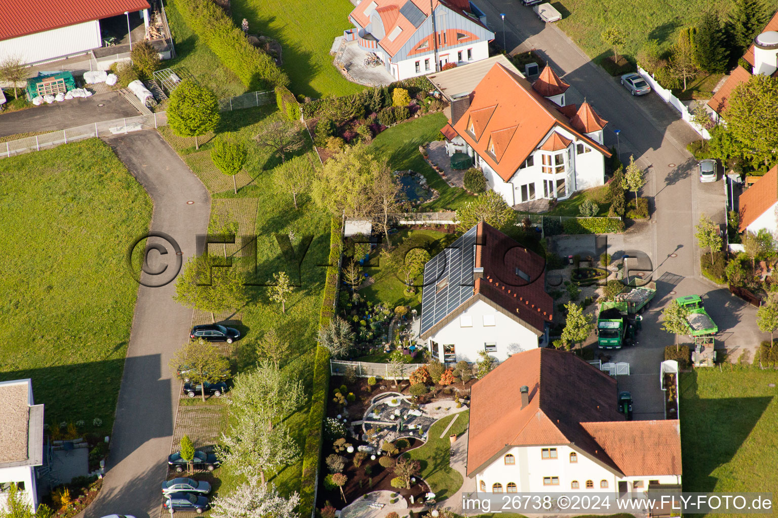 Quartier Stupferich in Karlsruhe dans le département Bade-Wurtemberg, Allemagne vue d'en haut