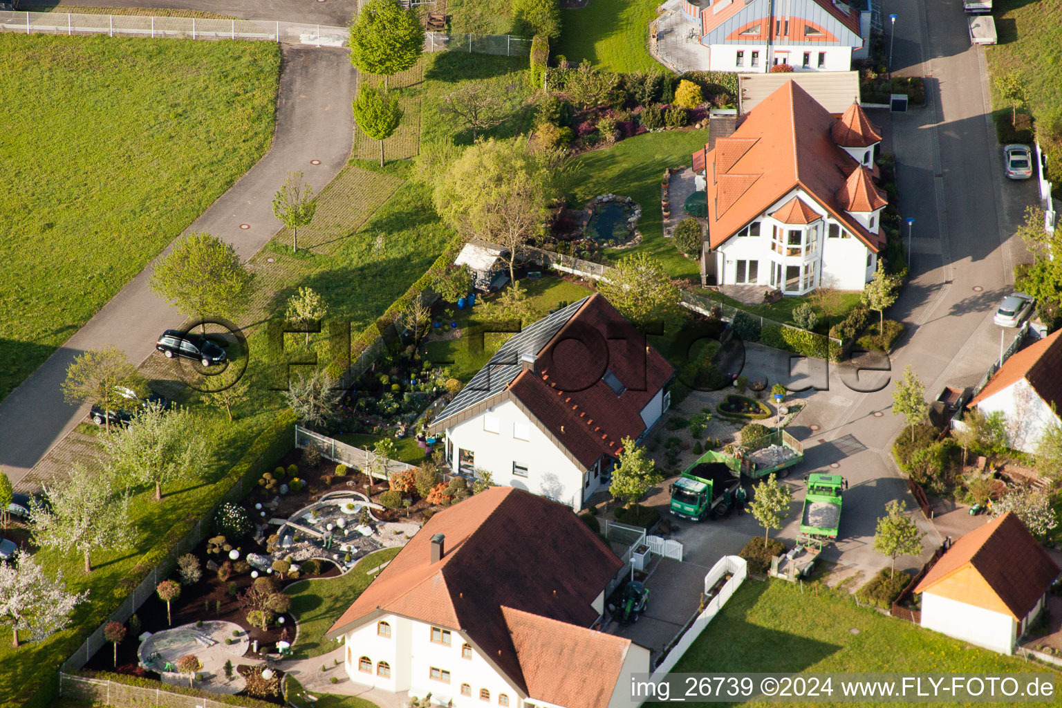 Quartier Stupferich in Karlsruhe dans le département Bade-Wurtemberg, Allemagne depuis l'avion