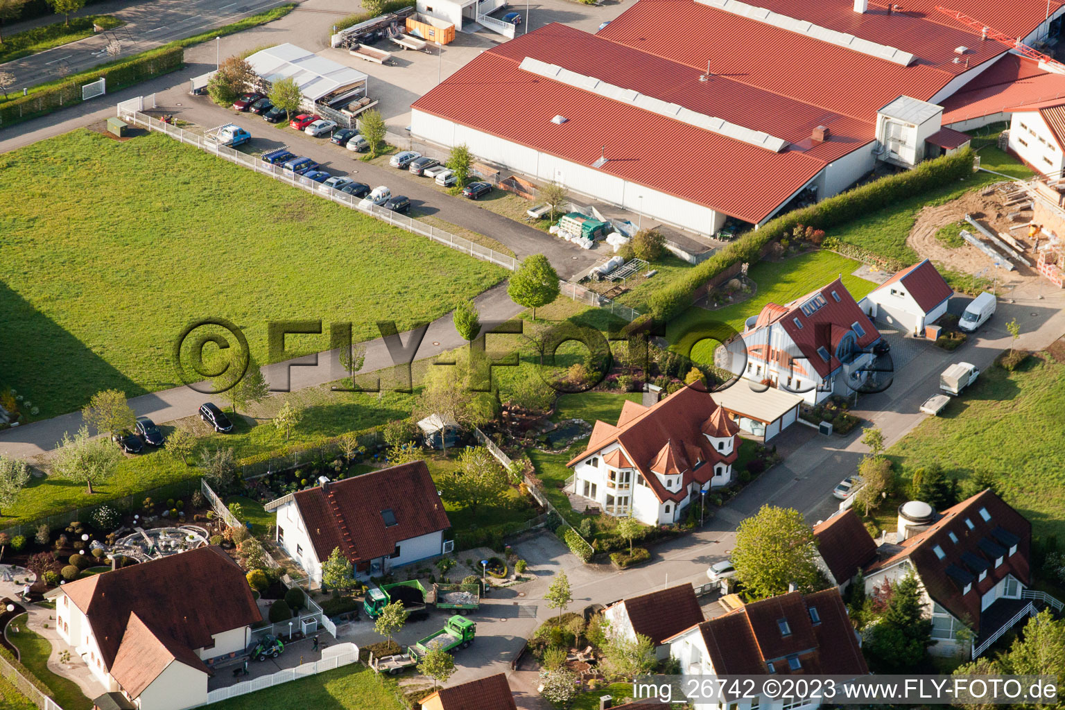 Quartier Stupferich in Karlsruhe dans le département Bade-Wurtemberg, Allemagne vue du ciel