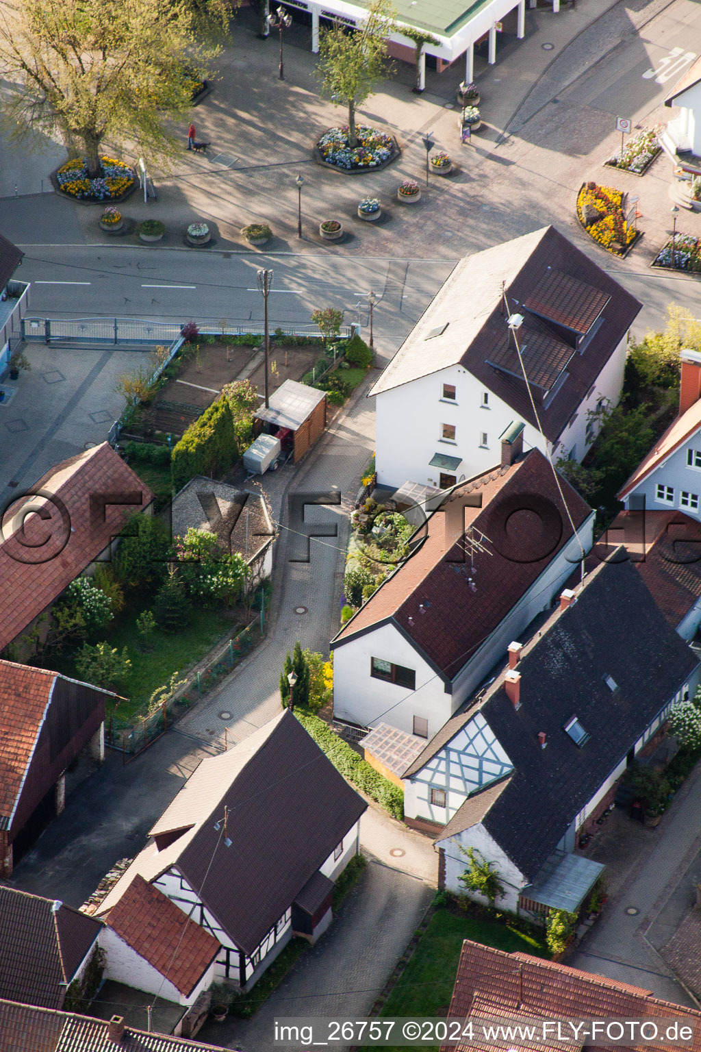 Quartier Stupferich in Karlsruhe dans le département Bade-Wurtemberg, Allemagne depuis l'avion