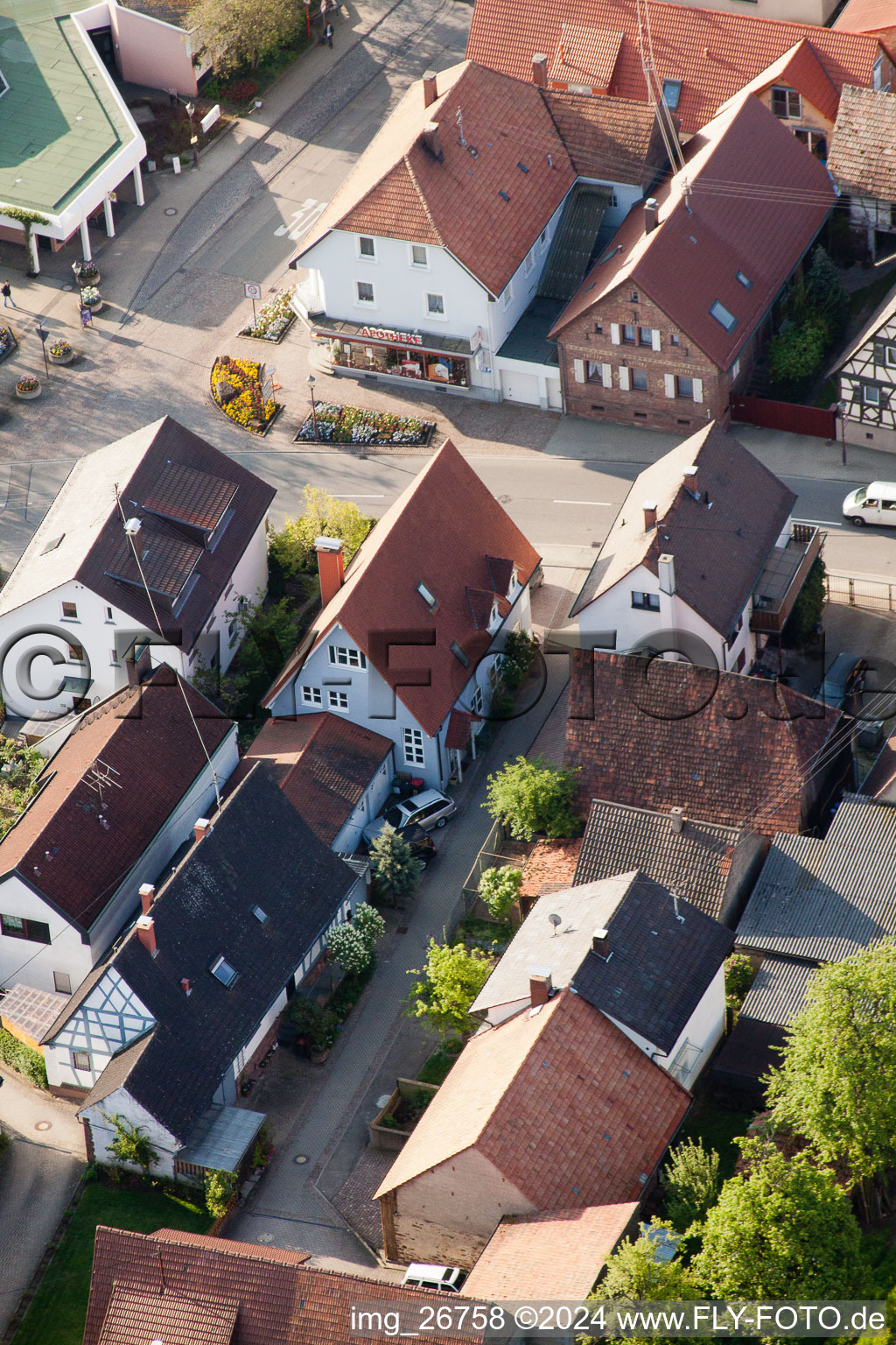 Vue d'oiseau de Quartier Stupferich in Karlsruhe dans le département Bade-Wurtemberg, Allemagne