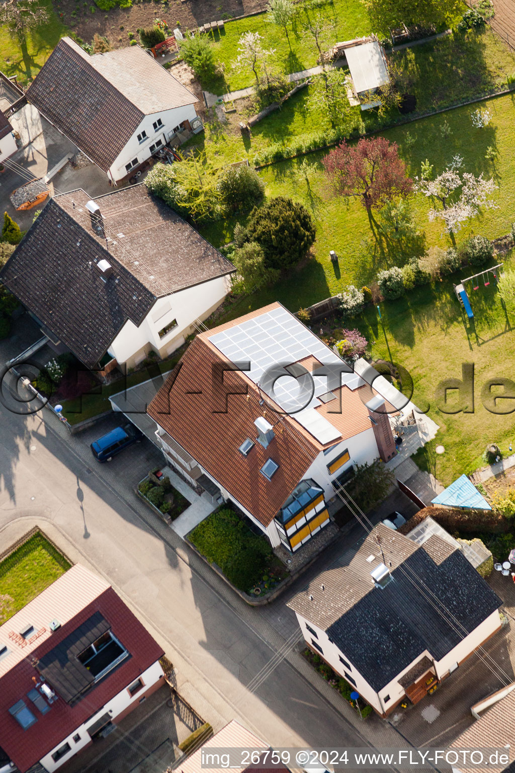 Quartier Stupferich in Karlsruhe dans le département Bade-Wurtemberg, Allemagne vue du ciel