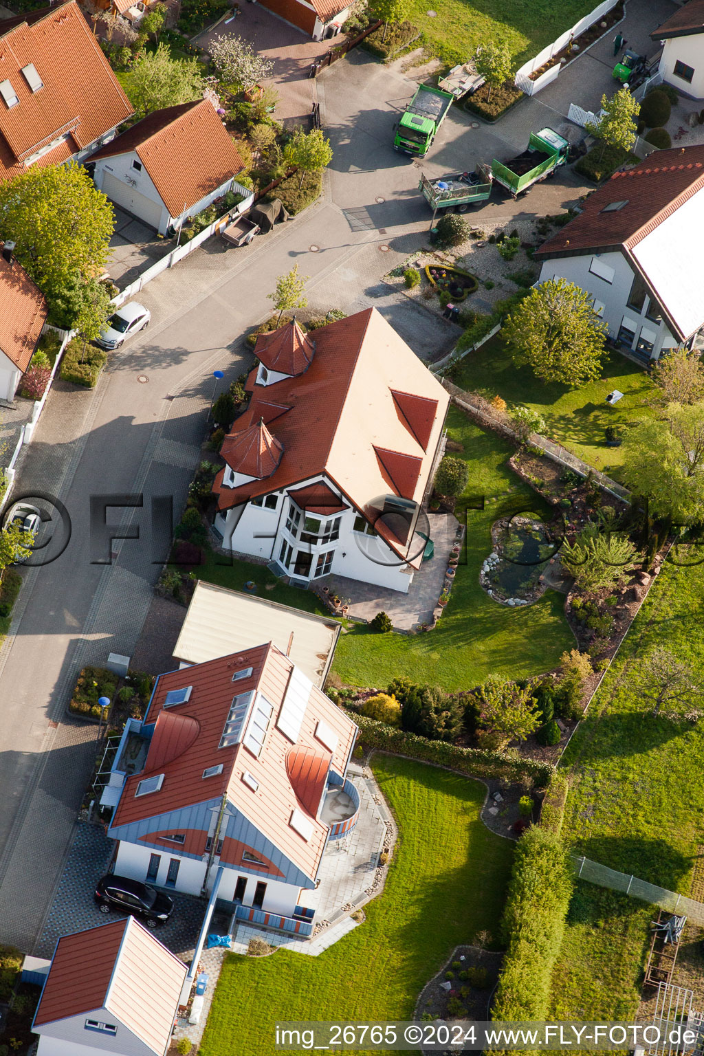 Vue aérienne de Quartier Stupferich in Karlsruhe dans le département Bade-Wurtemberg, Allemagne