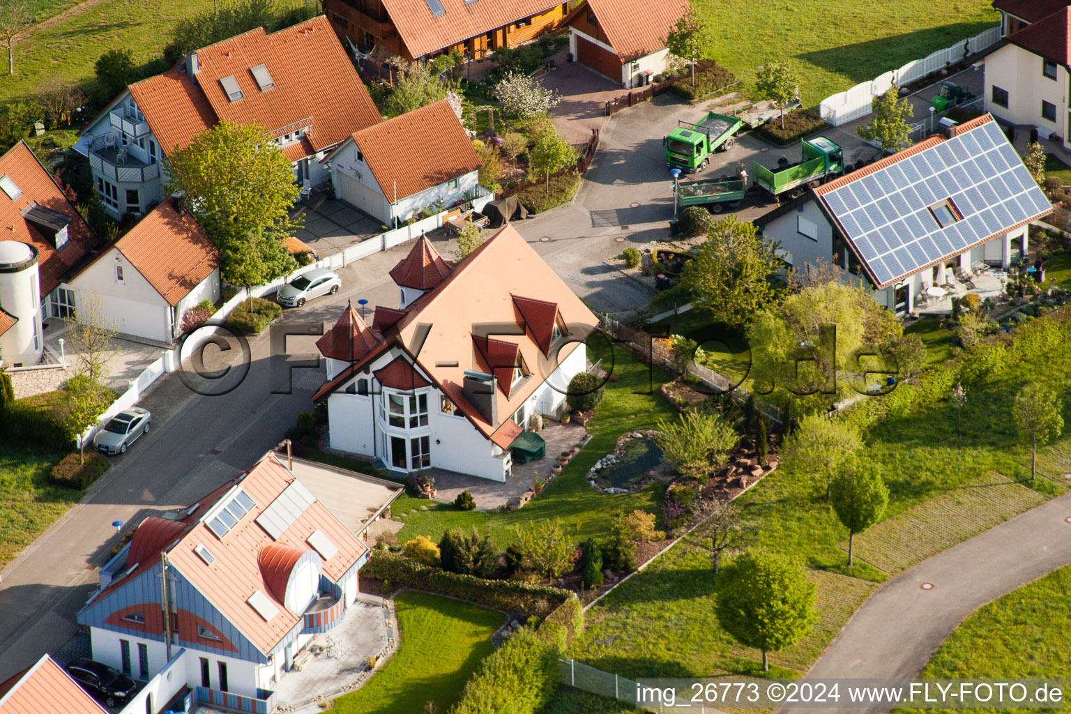 Quartier Stupferich in Karlsruhe dans le département Bade-Wurtemberg, Allemagne depuis l'avion