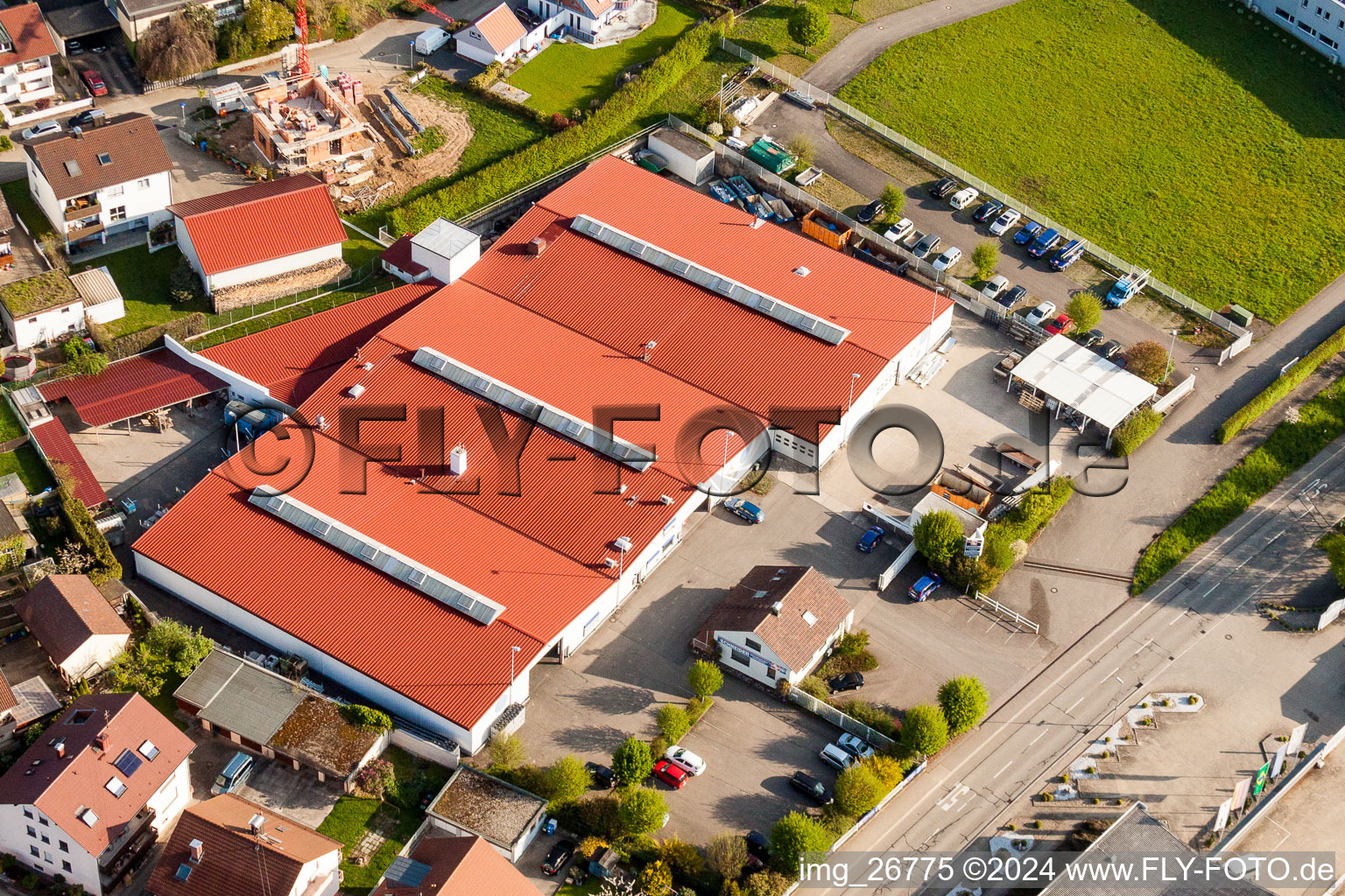 Photographie aérienne de Locaux de l'usine Vogelsitz GmbH à Stupferich à le quartier Stupferich in Karlsruhe dans le département Bade-Wurtemberg, Allemagne