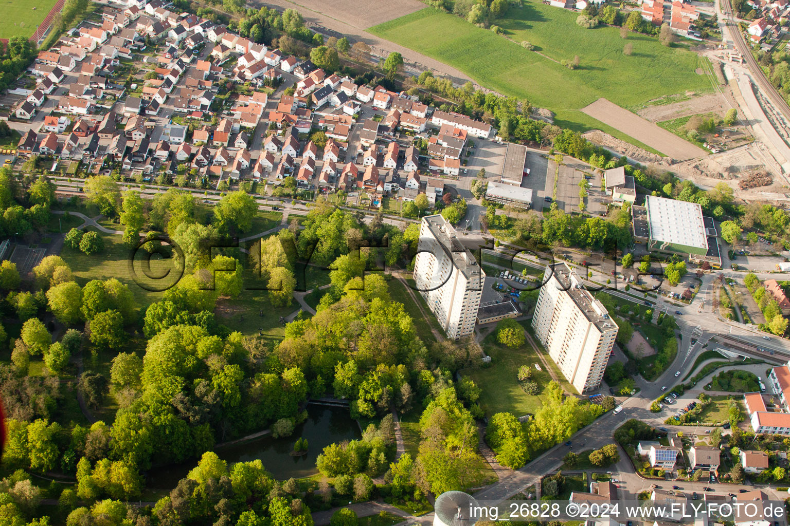 Dorschberg à Wörth am Rhein dans le département Rhénanie-Palatinat, Allemagne hors des airs