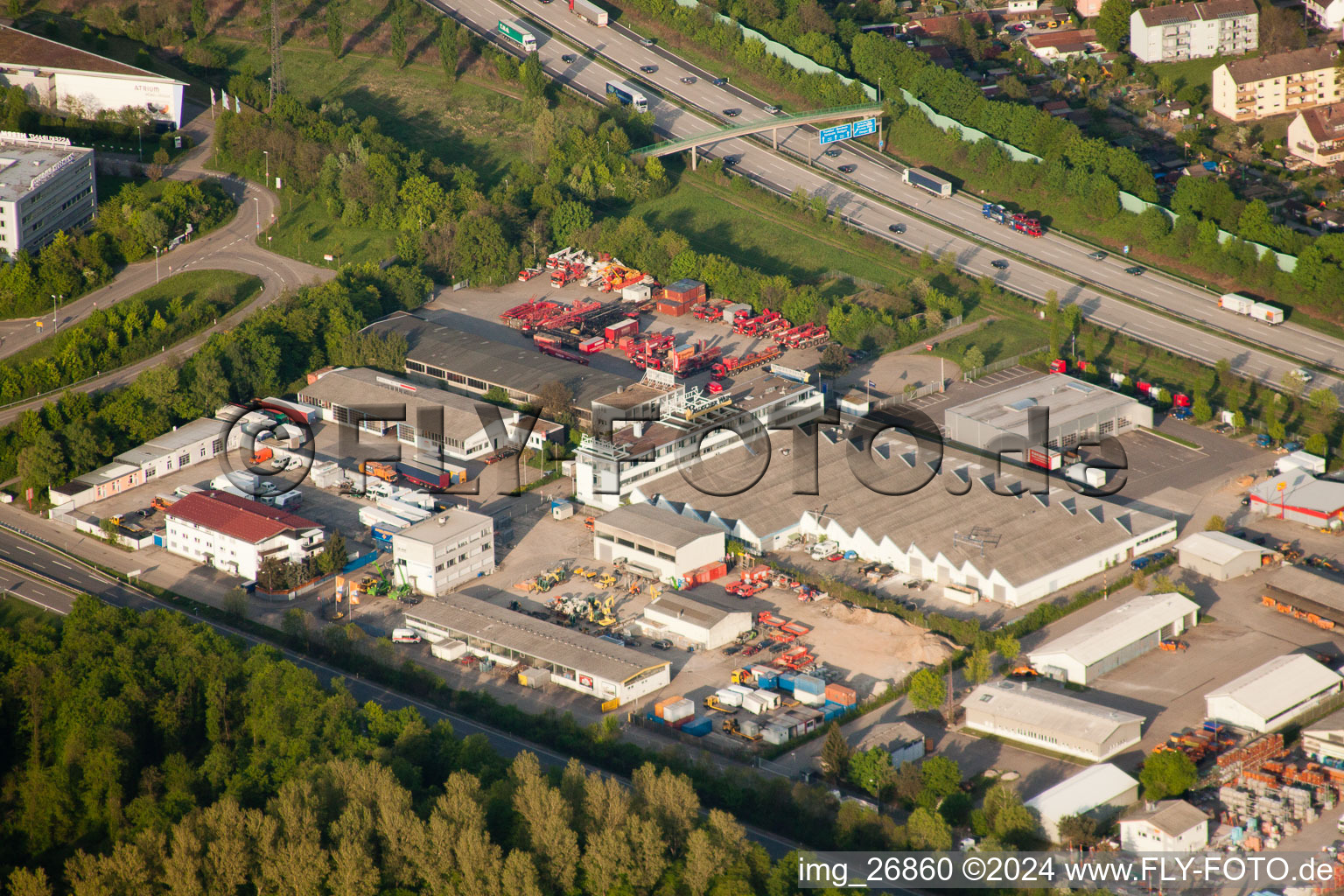 Vue aérienne de BNC Bade à Ettlingen dans le département Bade-Wurtemberg, Allemagne