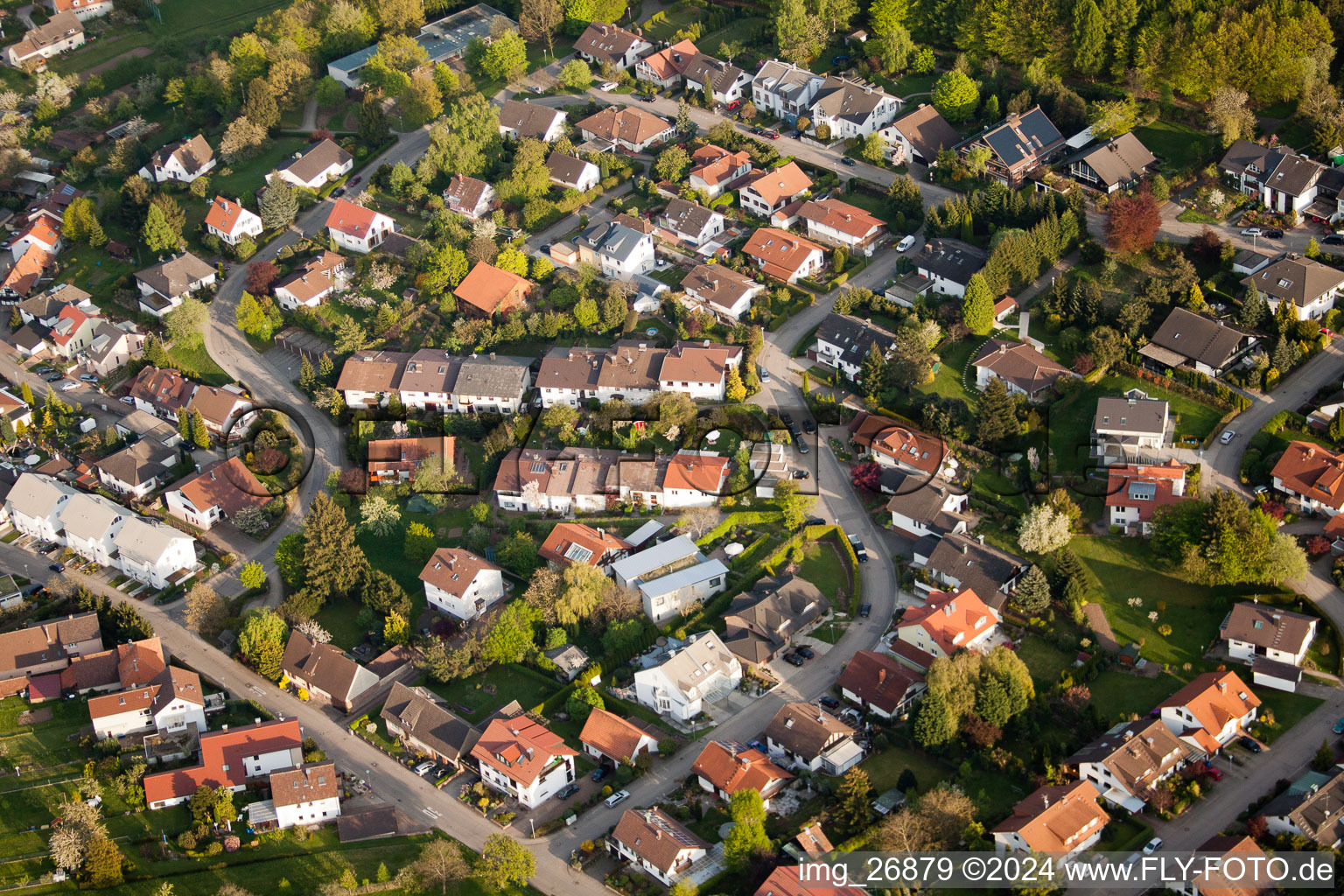 Photographie aérienne de Quartier Schluttenbach in Ettlingen dans le département Bade-Wurtemberg, Allemagne