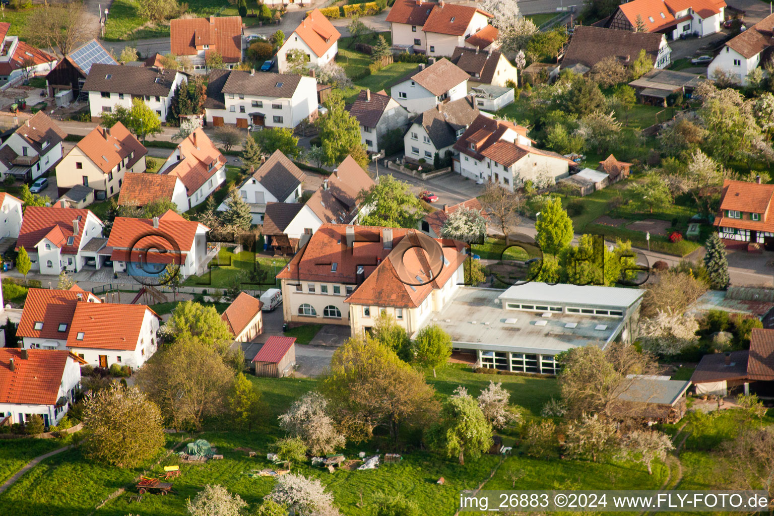 Enregistrement par drone de Quartier Völkersbach in Malsch dans le département Bade-Wurtemberg, Allemagne