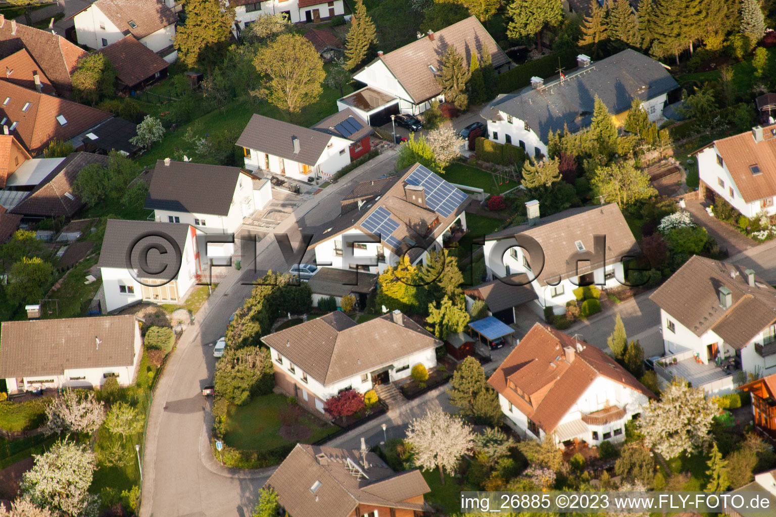 Image drone de Quartier Völkersbach in Malsch dans le département Bade-Wurtemberg, Allemagne