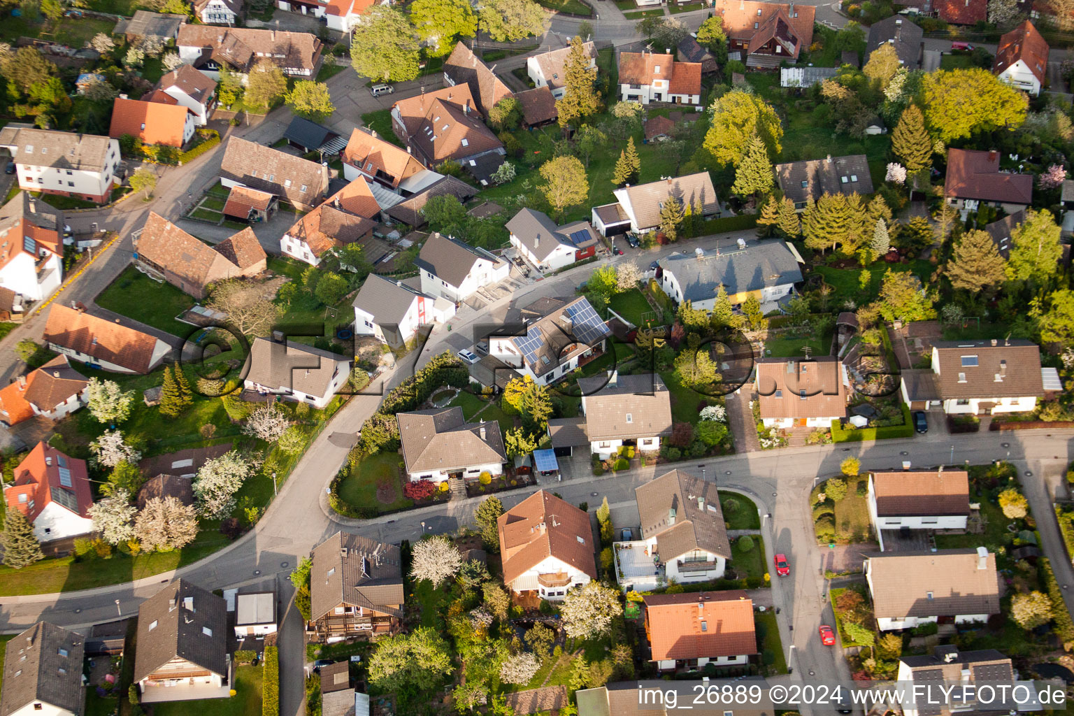 Quartier Völkersbach in Malsch dans le département Bade-Wurtemberg, Allemagne d'un drone