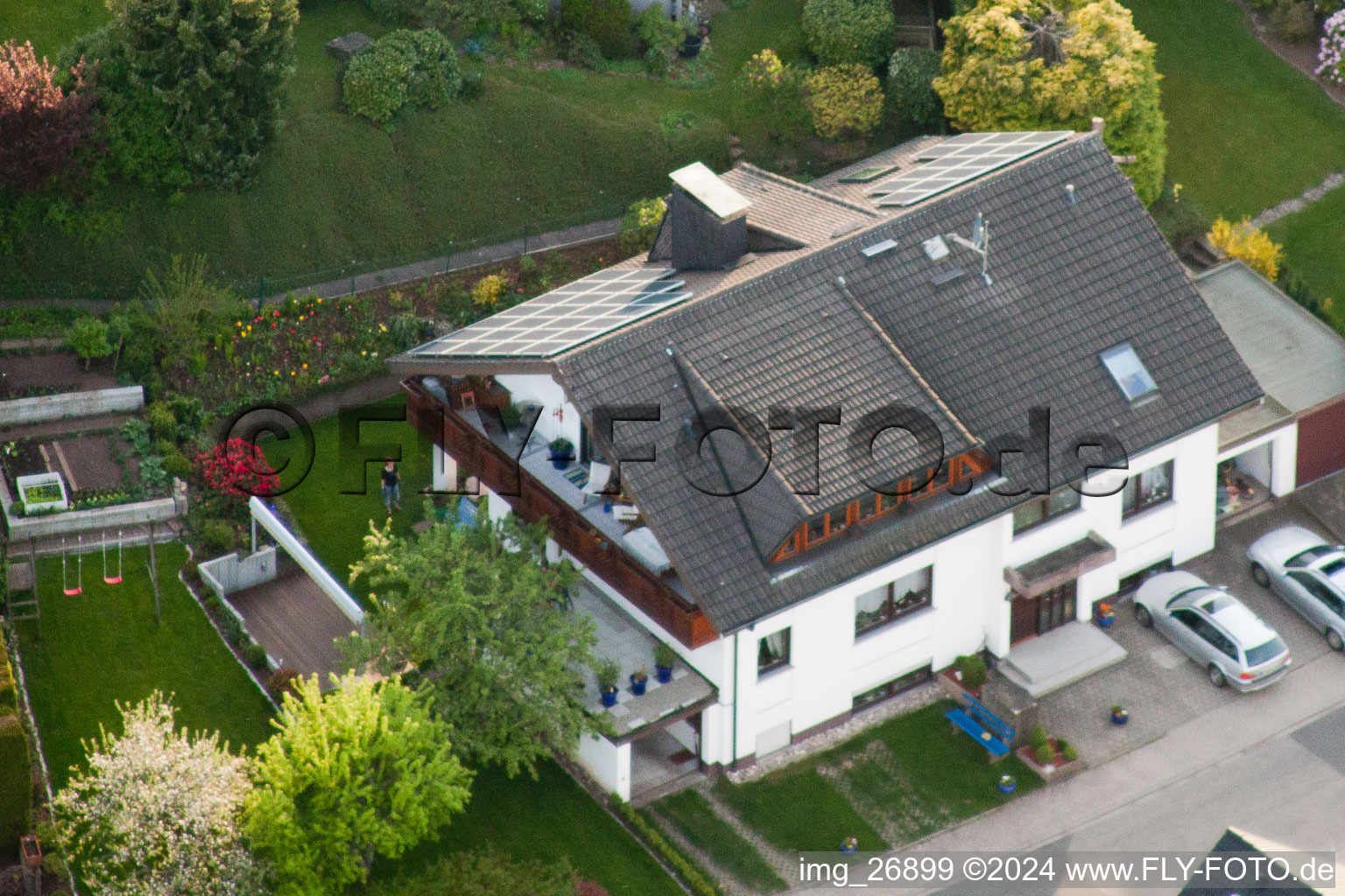 Quartier Völkersbach in Malsch dans le département Bade-Wurtemberg, Allemagne vue d'en haut