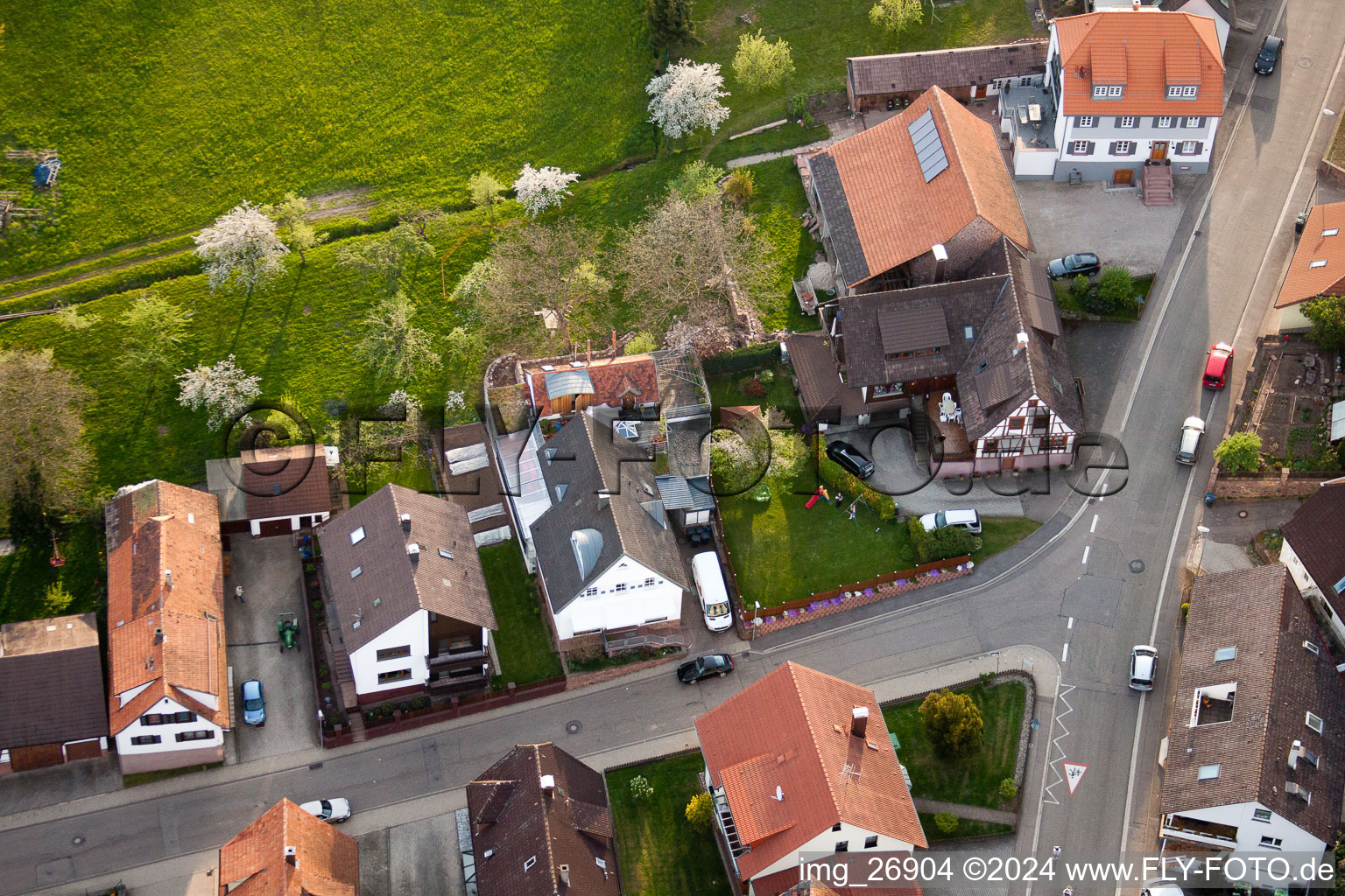 Quartier Völkersbach in Malsch dans le département Bade-Wurtemberg, Allemagne vue du ciel