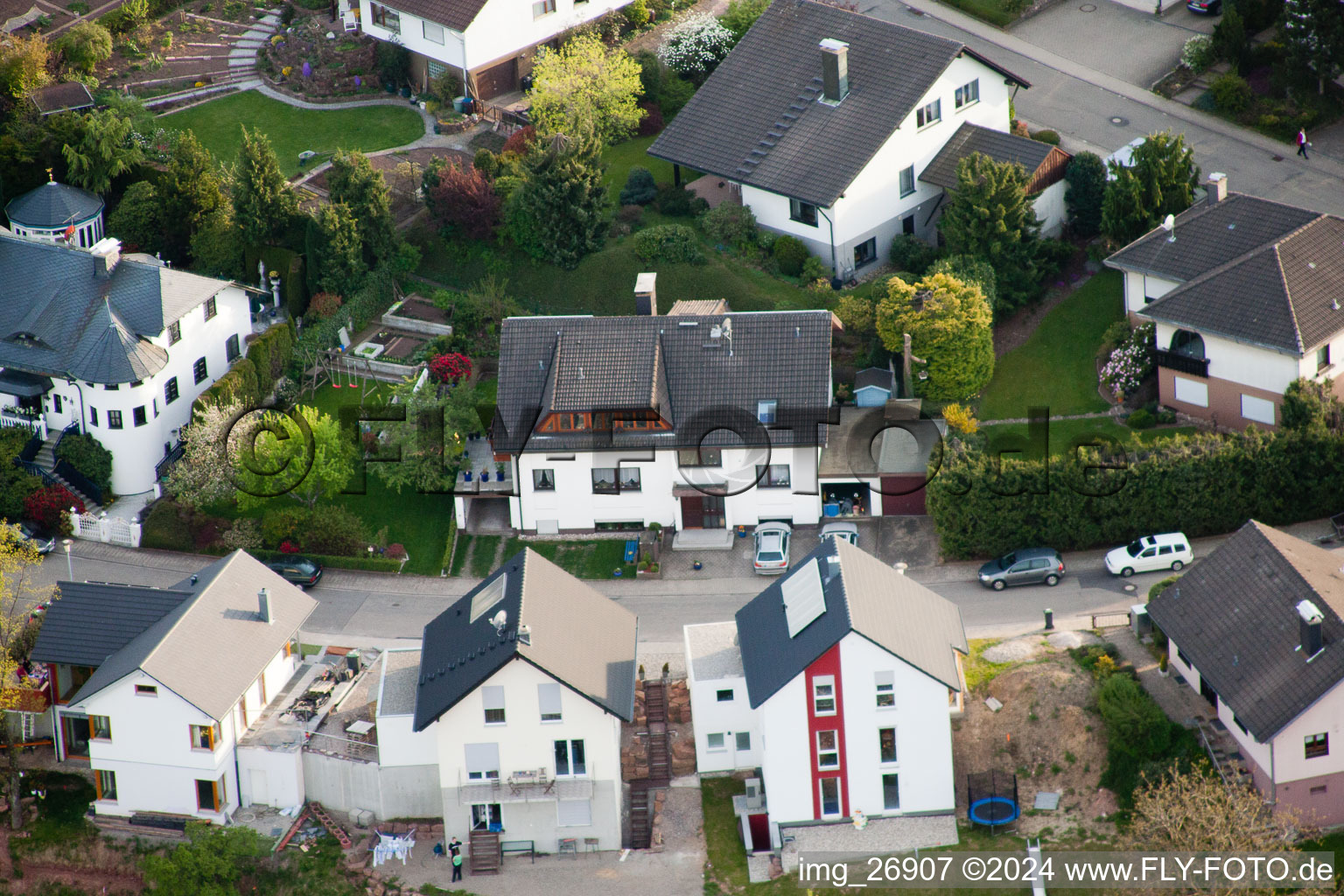 Quartier Völkersbach in Malsch dans le département Bade-Wurtemberg, Allemagne du point de vue du drone