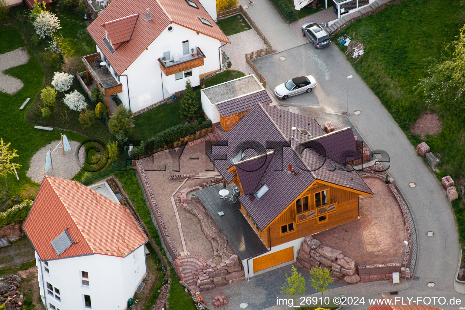 Quartier Völkersbach in Malsch dans le département Bade-Wurtemberg, Allemagne vu d'un drone