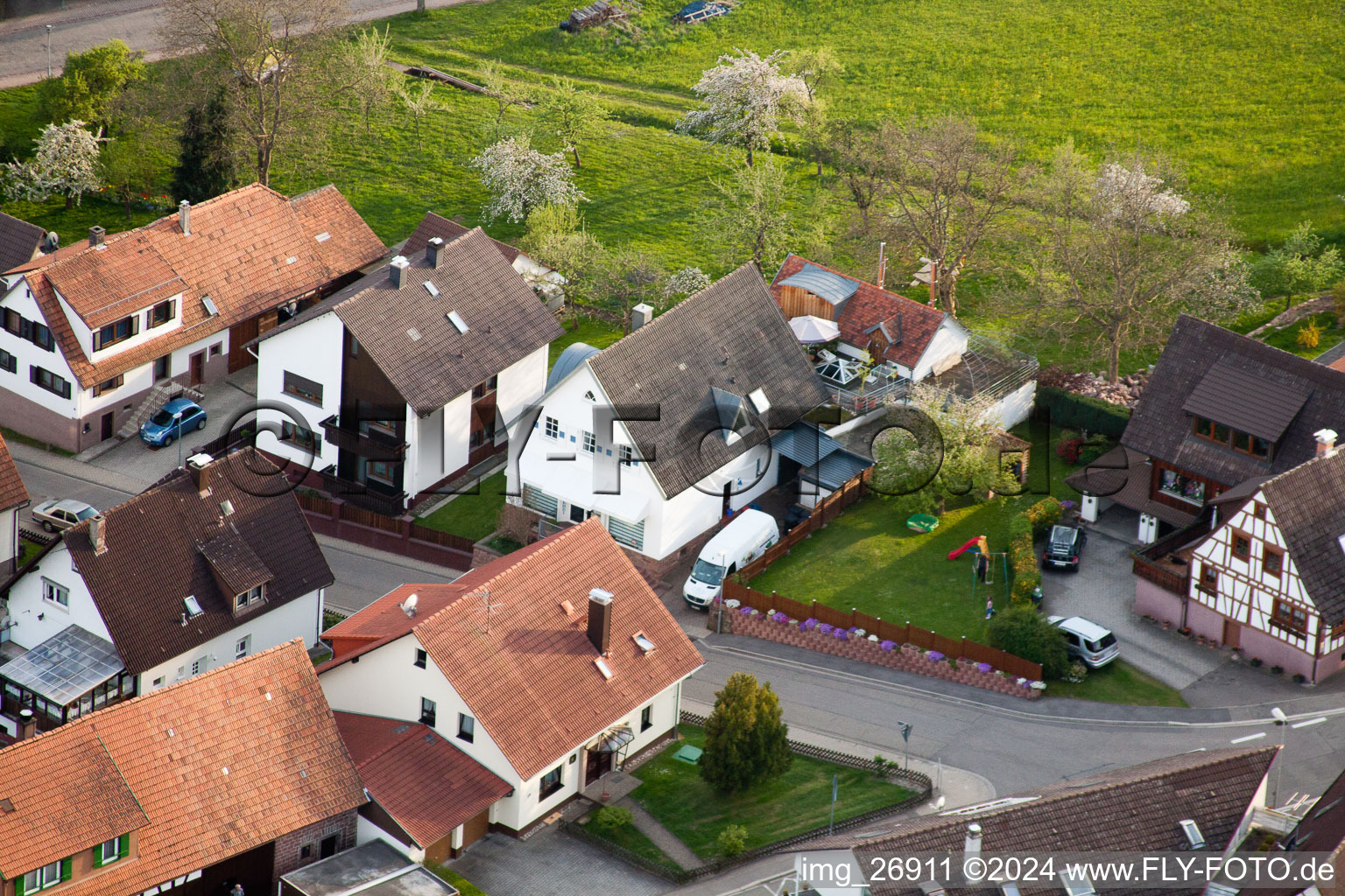 Vue aérienne de Quartier Völkersbach in Malsch dans le département Bade-Wurtemberg, Allemagne