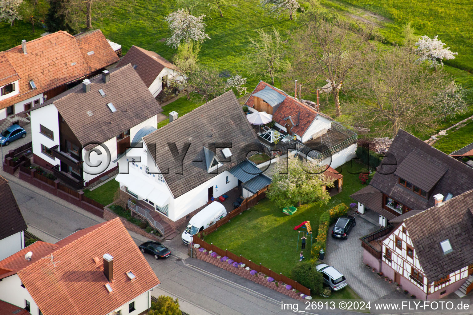 Vue oblique de Quartier Völkersbach in Malsch dans le département Bade-Wurtemberg, Allemagne