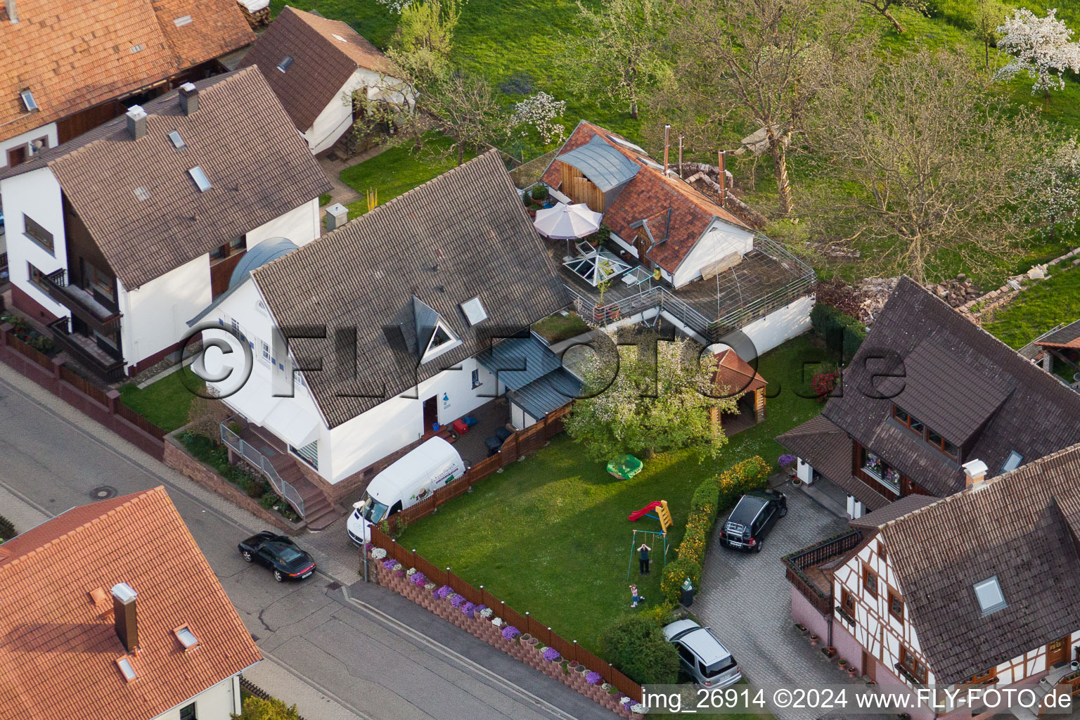 Quartier Völkersbach in Malsch dans le département Bade-Wurtemberg, Allemagne d'en haut