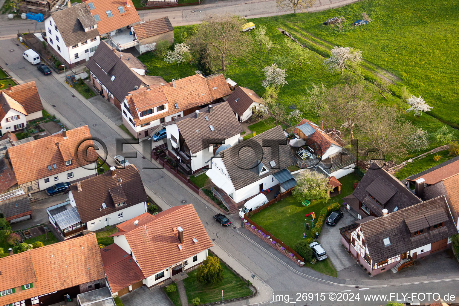 Quartier Völkersbach in Malsch dans le département Bade-Wurtemberg, Allemagne hors des airs