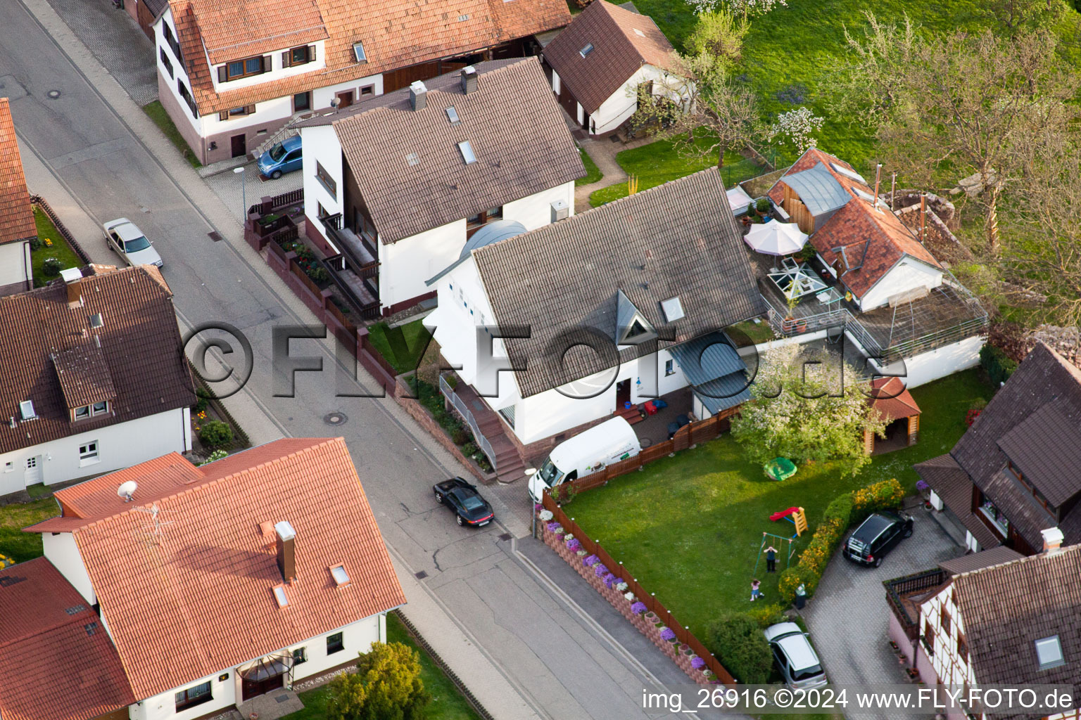 Quartier Völkersbach in Malsch dans le département Bade-Wurtemberg, Allemagne vue d'en haut