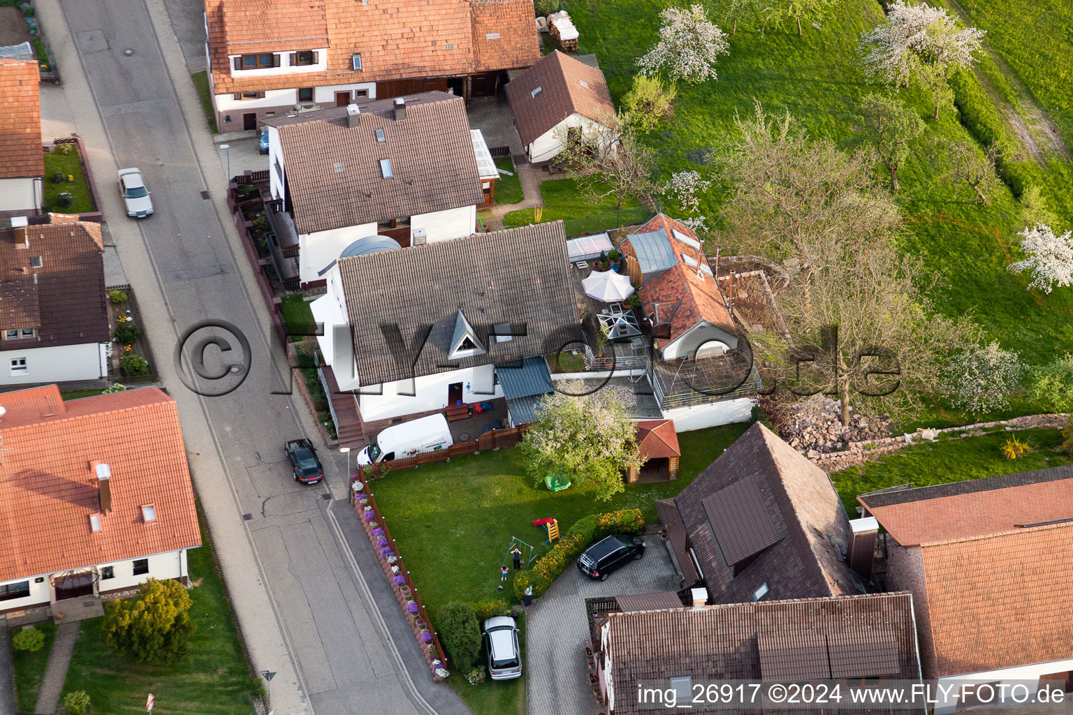 Quartier Völkersbach in Malsch dans le département Bade-Wurtemberg, Allemagne depuis l'avion