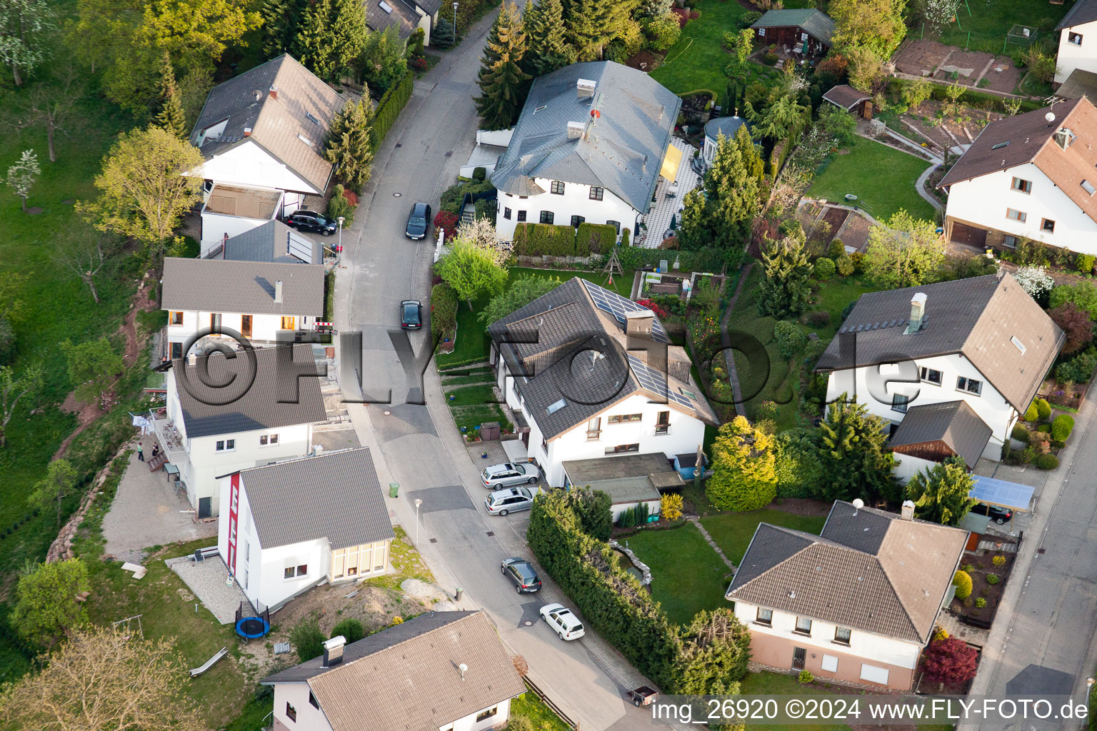 Enregistrement par drone de Quartier Völkersbach in Malsch dans le département Bade-Wurtemberg, Allemagne