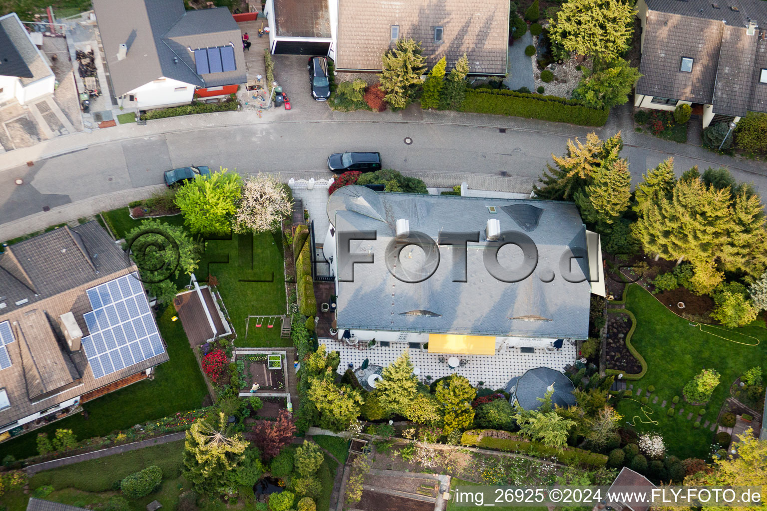 Vue aérienne de Quartier Völkersbach in Malsch dans le département Bade-Wurtemberg, Allemagne