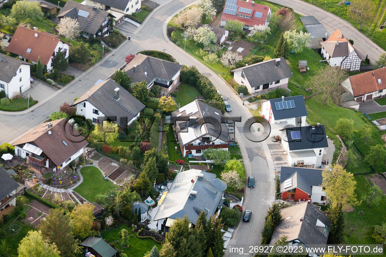 Photographie aérienne de Quartier Völkersbach in Malsch dans le département Bade-Wurtemberg, Allemagne