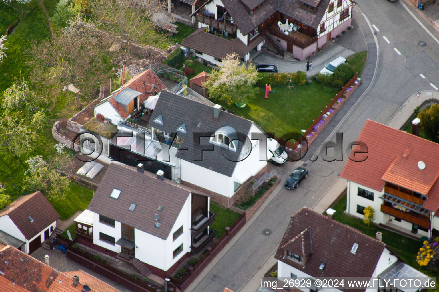 Quartier Völkersbach in Malsch dans le département Bade-Wurtemberg, Allemagne d'en haut