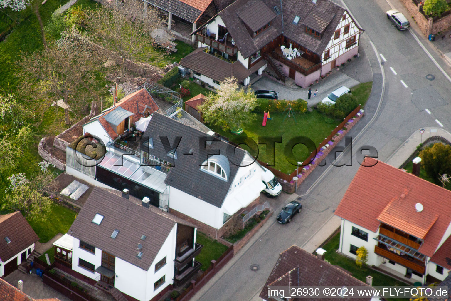 Quartier Völkersbach in Malsch dans le département Bade-Wurtemberg, Allemagne hors des airs