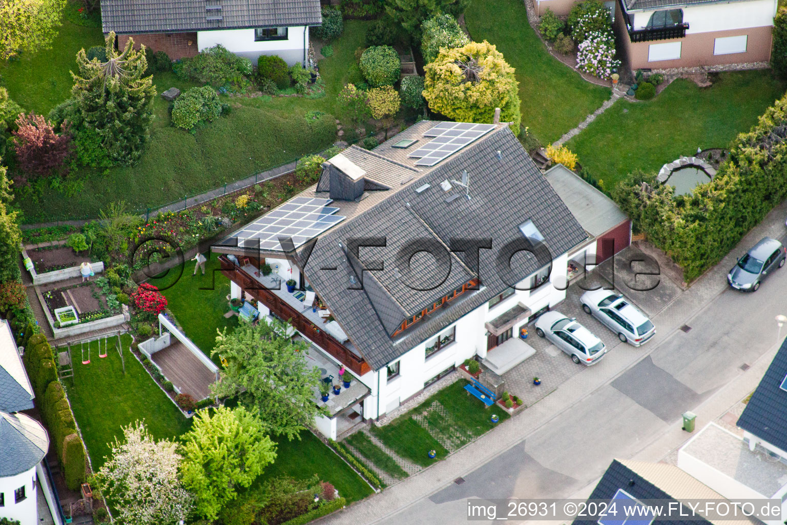 Quartier Völkersbach in Malsch dans le département Bade-Wurtemberg, Allemagne vue d'en haut