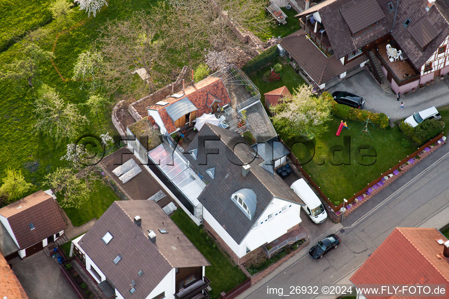 Quartier Völkersbach in Malsch dans le département Bade-Wurtemberg, Allemagne depuis l'avion