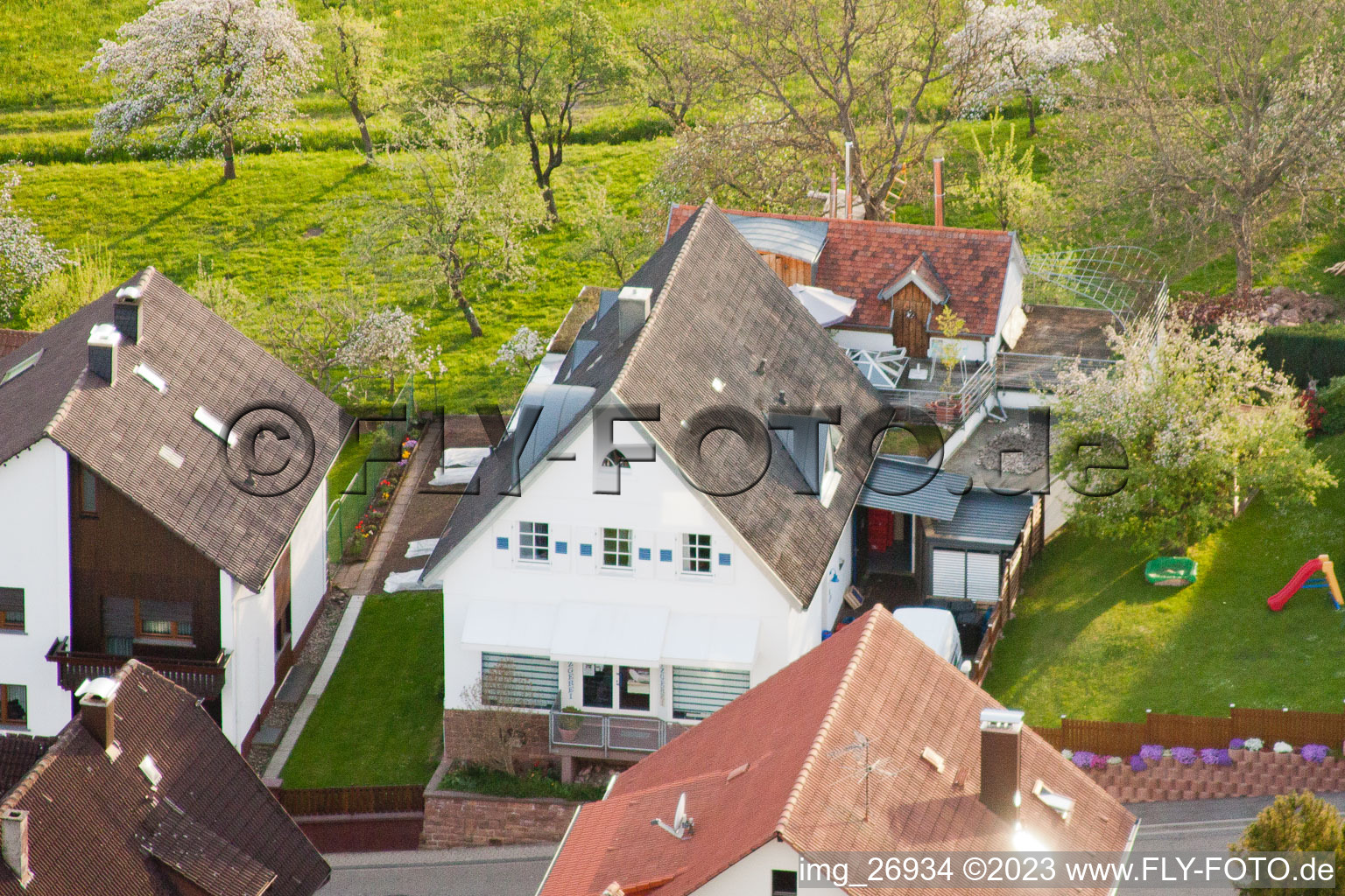 Quartier Völkersbach in Malsch dans le département Bade-Wurtemberg, Allemagne vue du ciel