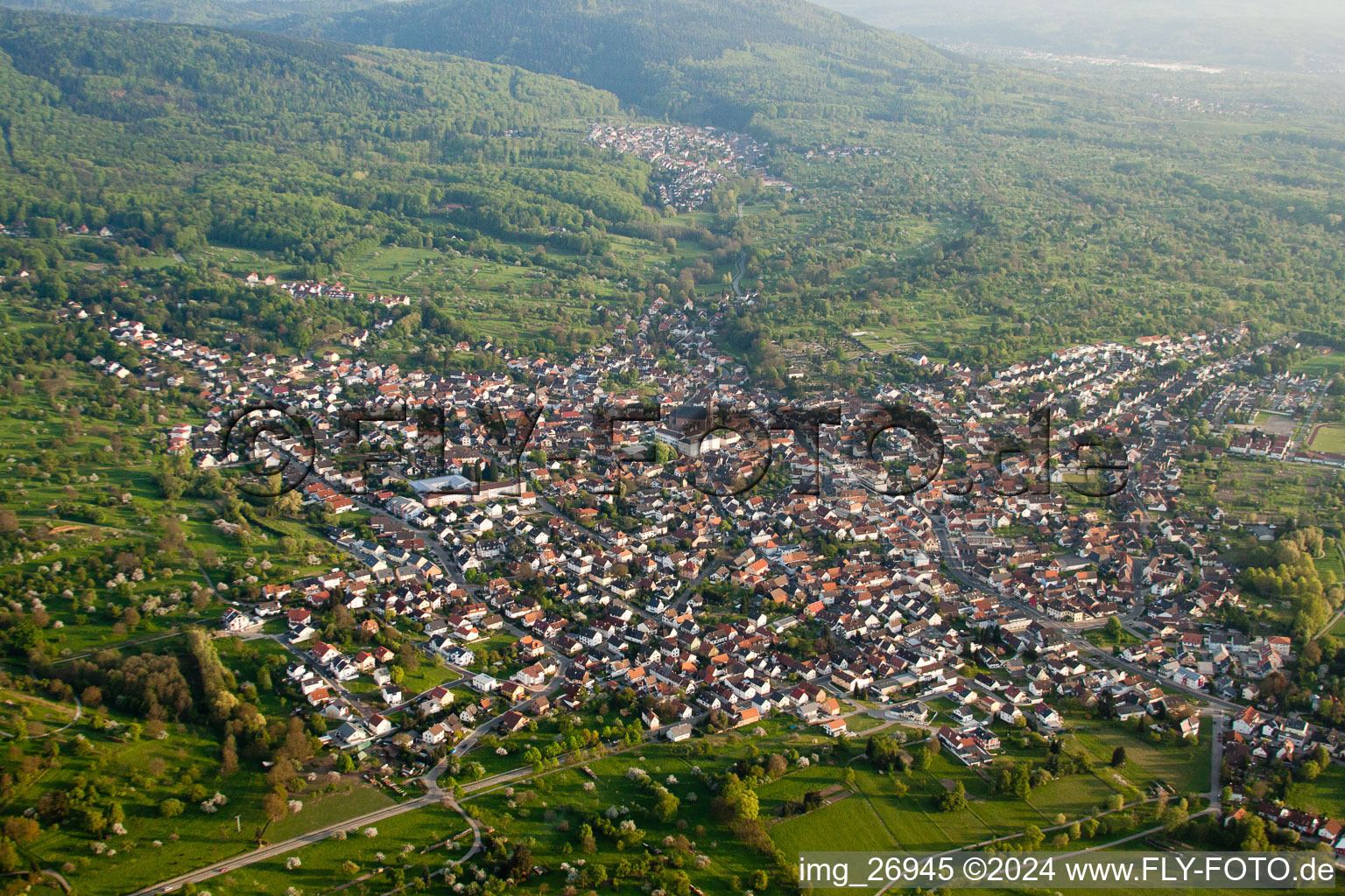 Malsch dans le département Bade-Wurtemberg, Allemagne d'en haut