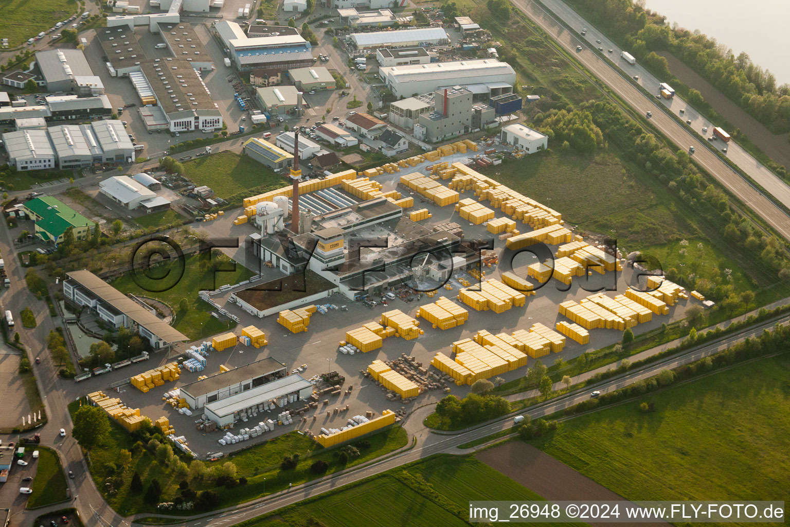 Vue aérienne de Usine Ytong à Malsch dans le département Bade-Wurtemberg, Allemagne