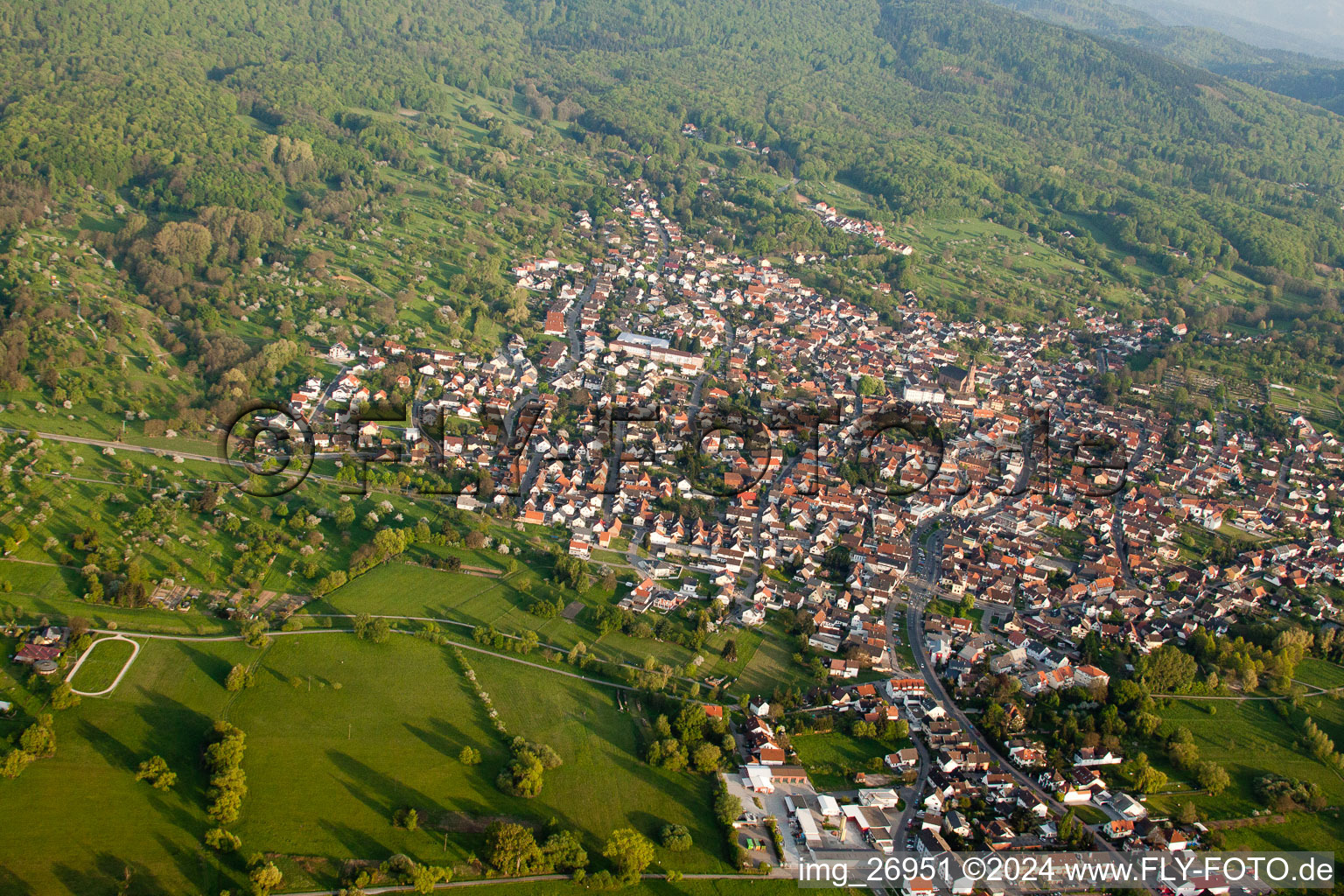 Malsch dans le département Bade-Wurtemberg, Allemagne vue d'en haut