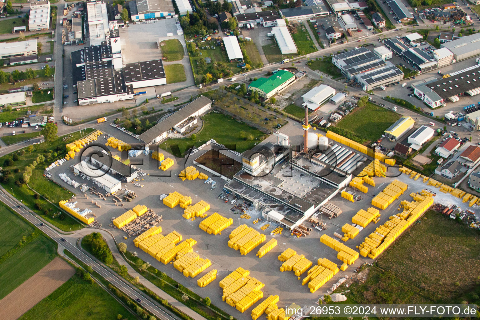 Vue aérienne de Usine Ytong à Malsch dans le département Bade-Wurtemberg, Allemagne