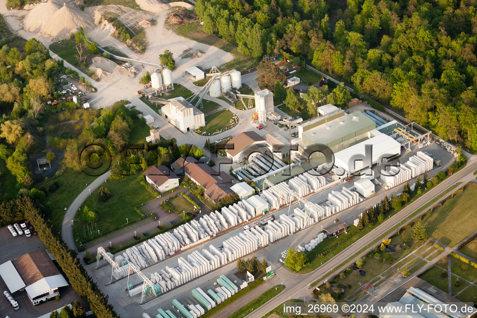 H+H Kalksandstein GmbH à Durmersheim dans le département Bade-Wurtemberg, Allemagne d'en haut