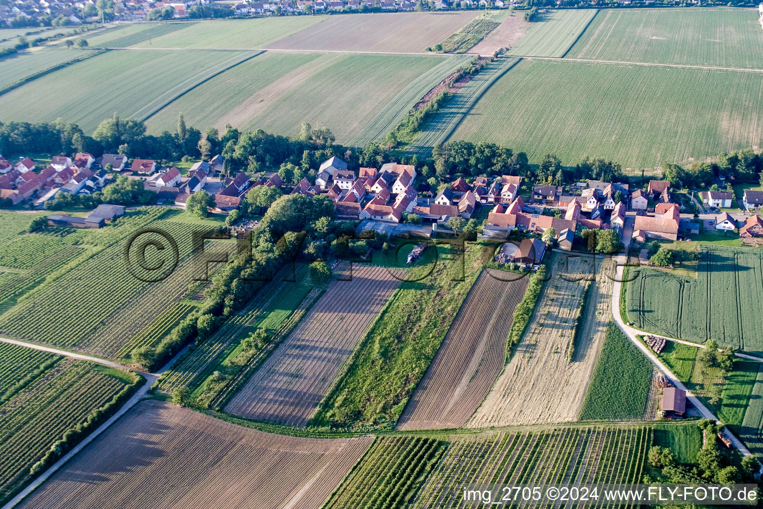 Vollmersweiler dans le département Rhénanie-Palatinat, Allemagne d'un drone