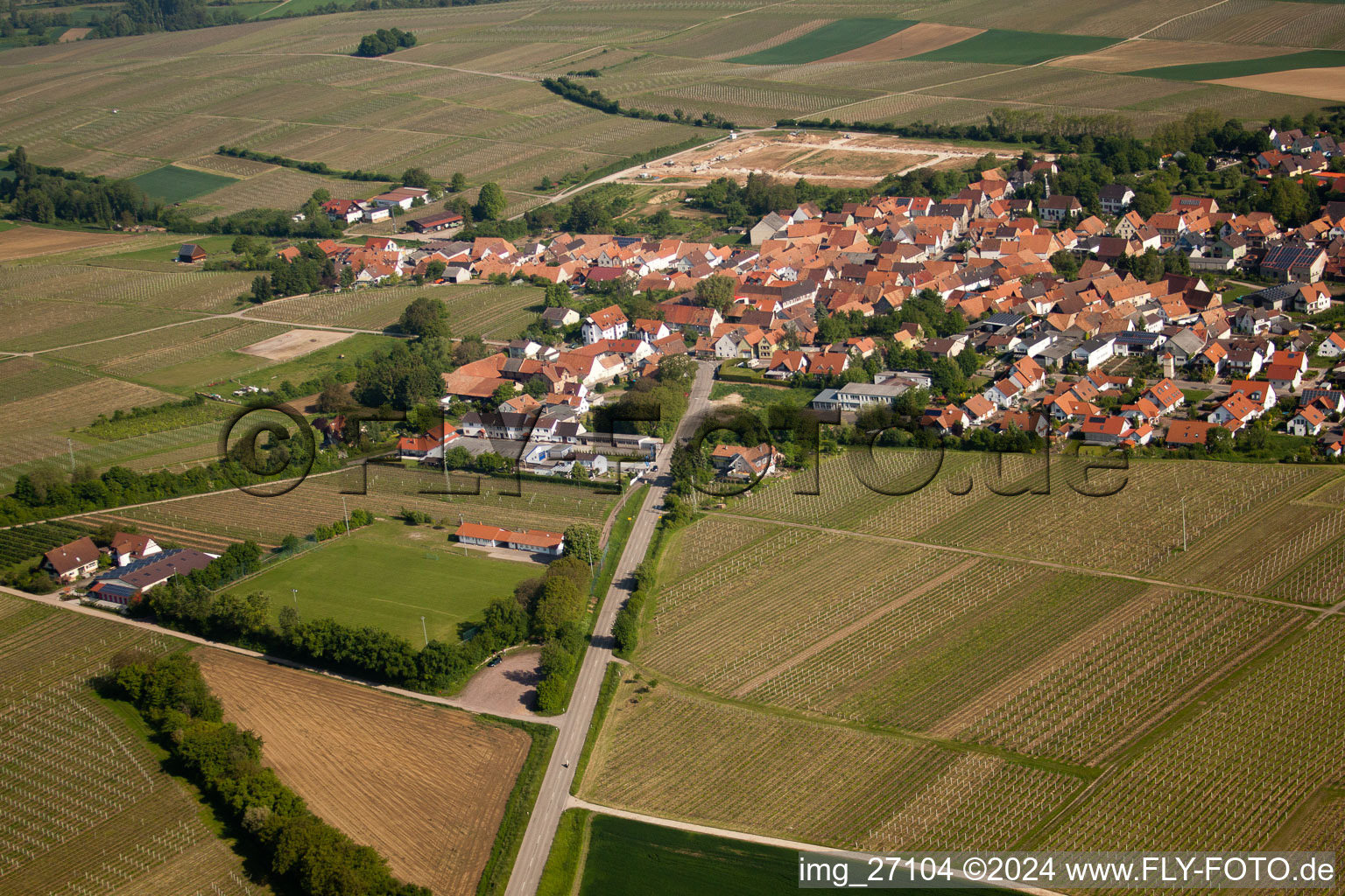 Impflingen dans le département Rhénanie-Palatinat, Allemagne d'en haut