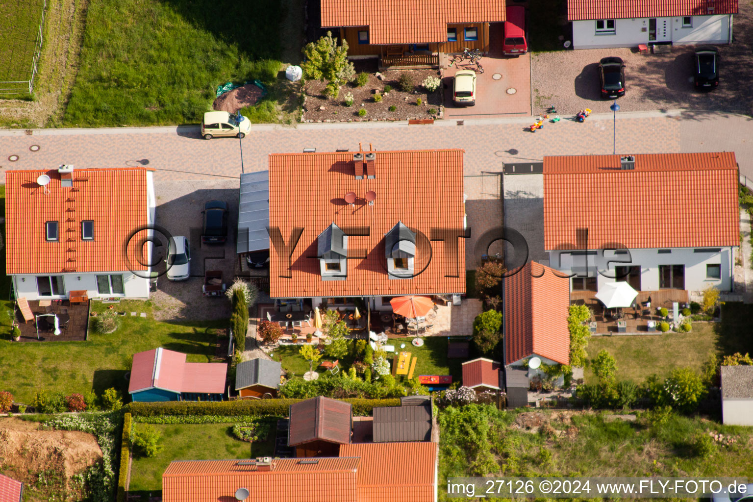 Quartier Mörzheim in Landau in der Pfalz dans le département Rhénanie-Palatinat, Allemagne du point de vue du drone