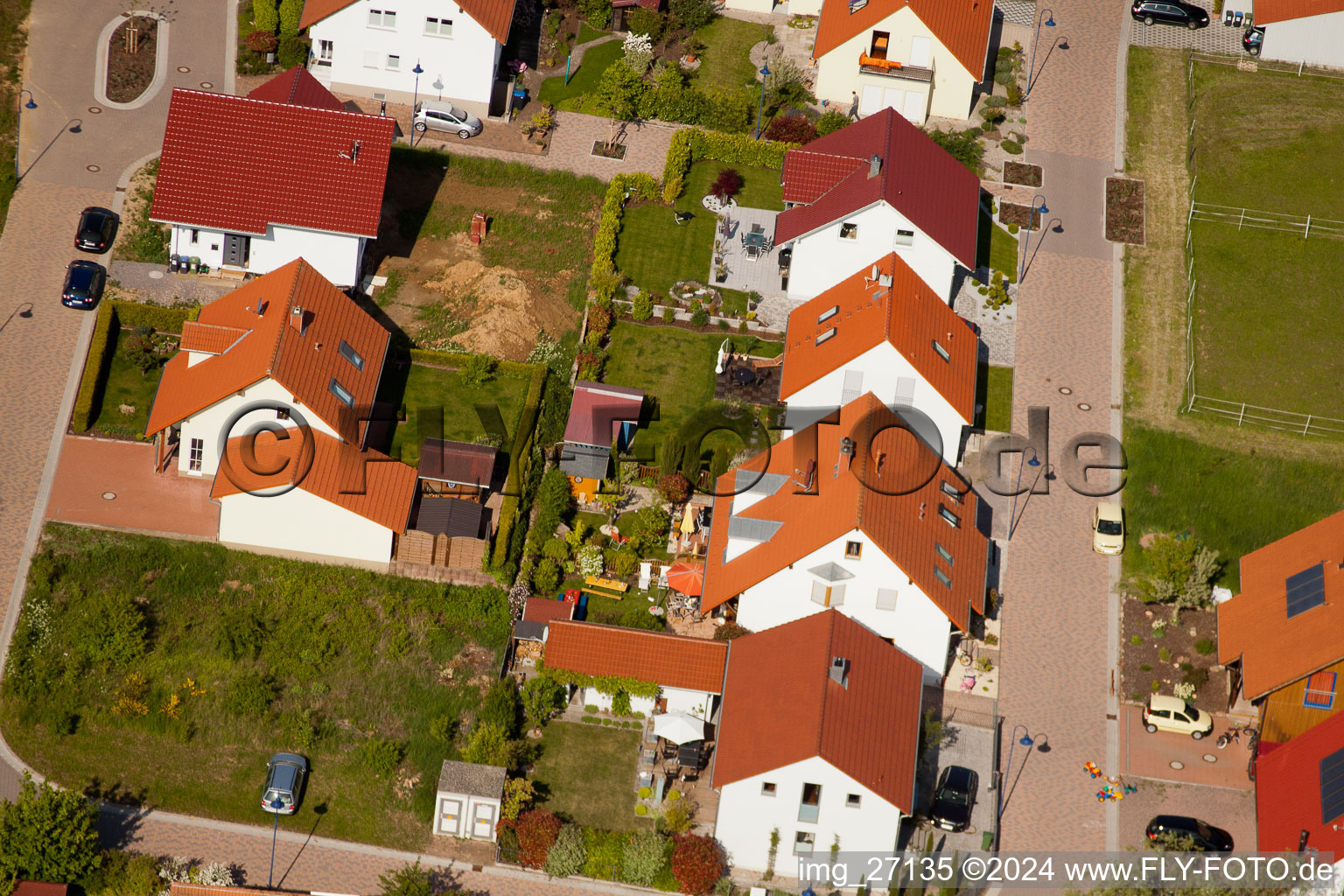 Quartier Mörzheim in Landau in der Pfalz dans le département Rhénanie-Palatinat, Allemagne d'en haut