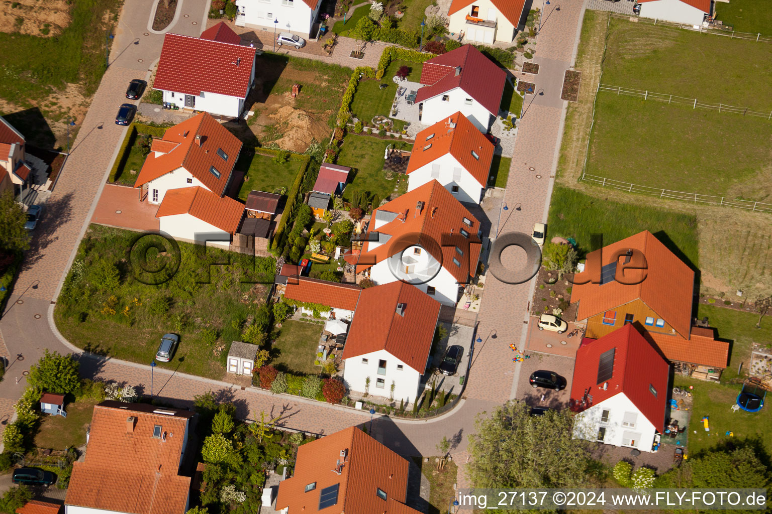 Quartier Mörzheim in Landau in der Pfalz dans le département Rhénanie-Palatinat, Allemagne hors des airs