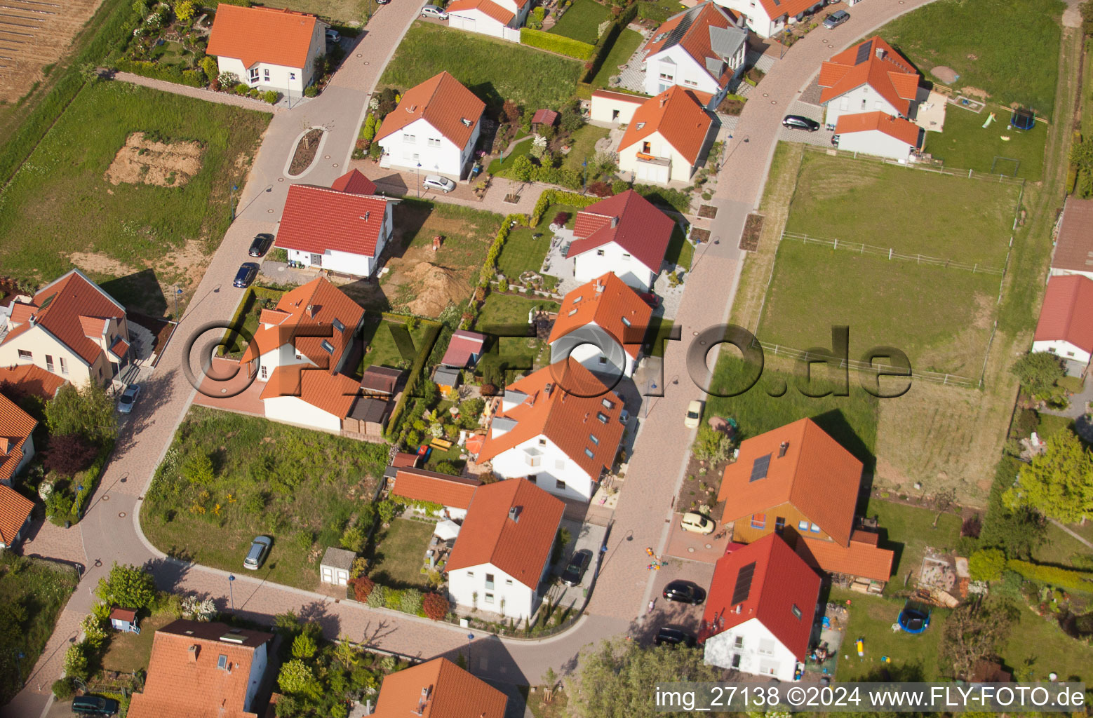 Quartier Mörzheim in Landau in der Pfalz dans le département Rhénanie-Palatinat, Allemagne vue d'en haut