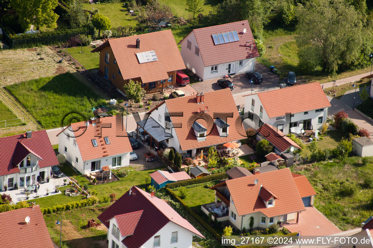 Quartier Mörzheim in Landau in der Pfalz dans le département Rhénanie-Palatinat, Allemagne d'en haut